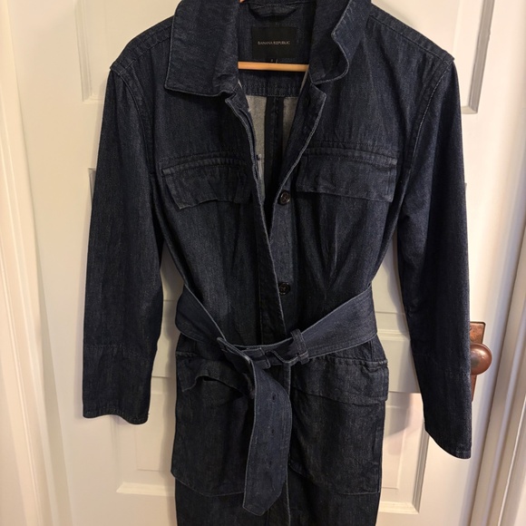 Banana Republic Denim Jacket with Chunky Belt Small - Picture 4 of 12